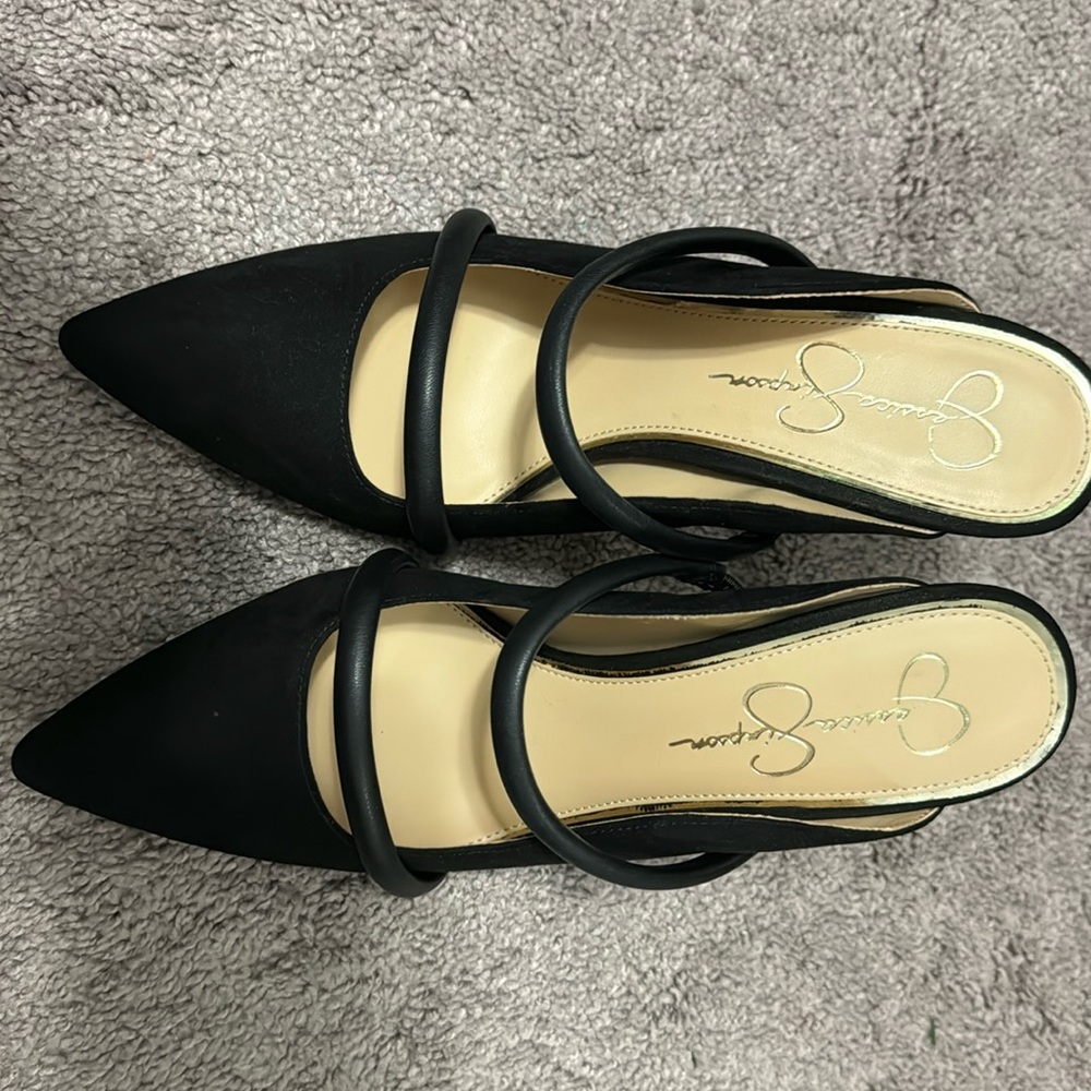 Jessica Simpson size 10 black mules.
